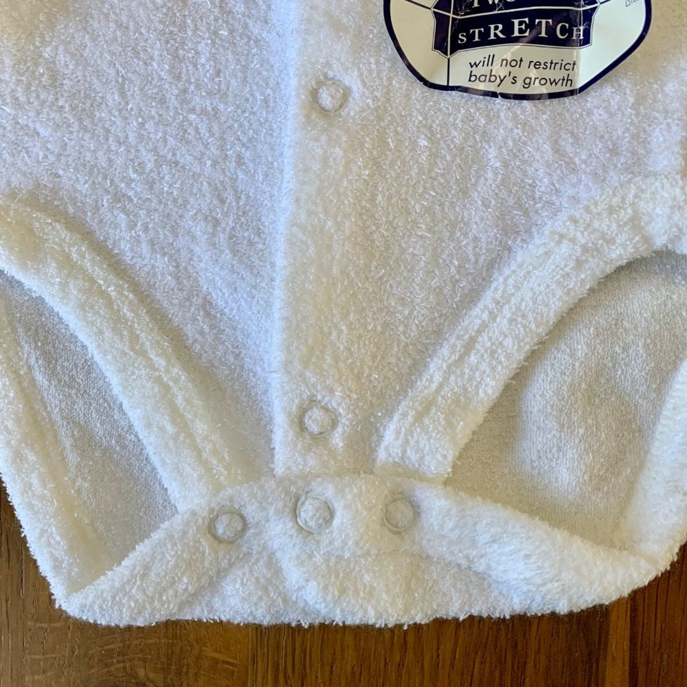 BONDS AUSTRALIA Vintage Baby Romper 6-9 Mos 0 White Playsuit Terry Cloth NEW - Picture 7 of 8